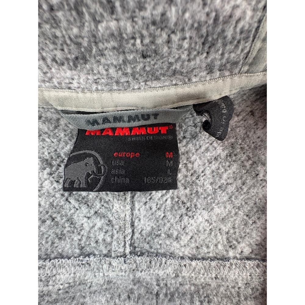 Mammut Chamuera Hooded Jacket Women M Grey Good Fleece Knit Full Zip - Picture 8 of 12
